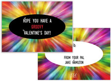 Valentine's Day Exchange Cards by Little Lamb Designs (Groovy Colors)